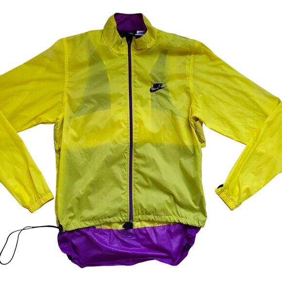 Vintage Nike ACG Windbreaker Jacket Mens Medium Neon Yellow Hiking 90s - Picture 2 of 13